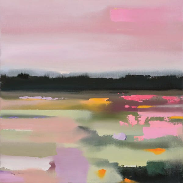 Abstract Wall Art: Magenta Meadows by Maggie Sackmann