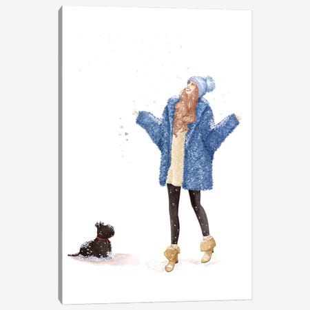 Winter Cheers Canvas Print #GSL15} by Gisele Oliveiraf Canvas Wall Art