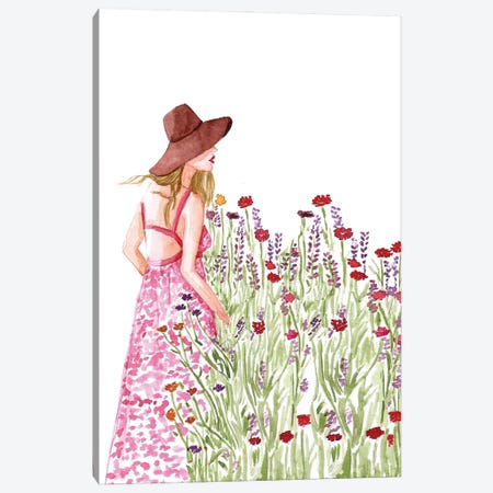 A Flowery Day Canvas Print #GSL58} by Gisele Oliveiraf Canvas Print