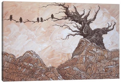 Silence Of The Ravens Canvas Art Print - Gerardo Segismundo