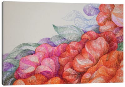 Blossomed Success In Red And Orange Canvas Art Print - Gerardo Segismundo