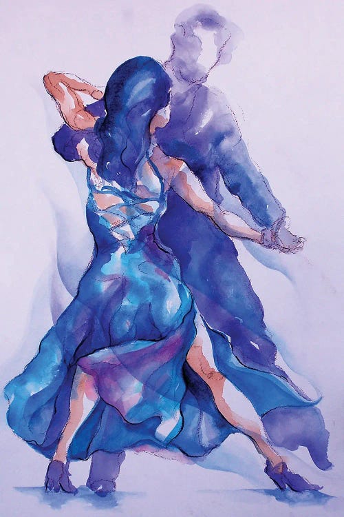 Dancers In Blue