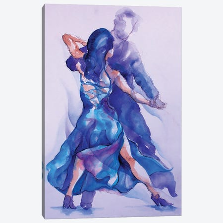 Dancers In Blue Canvas Print #GSM17} by Gerardo Segismundo Canvas Print