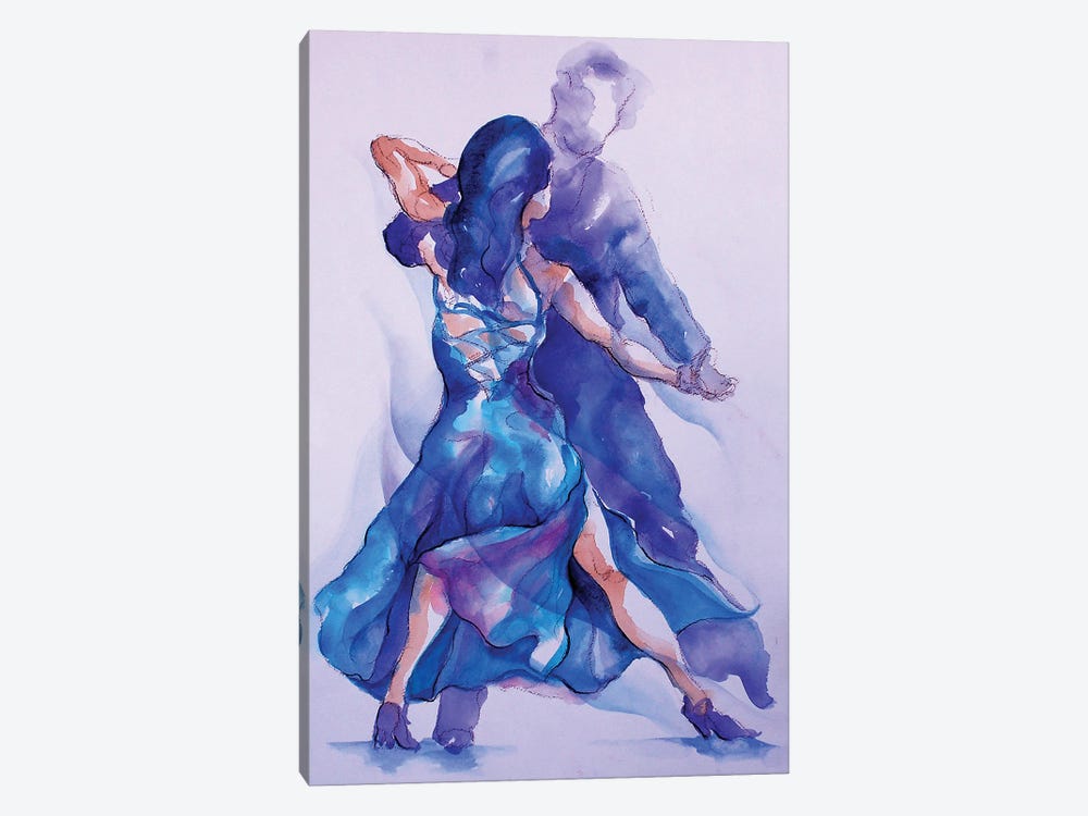 Dancers In Blue by Gerardo Segismundo 1-piece Canvas Art
