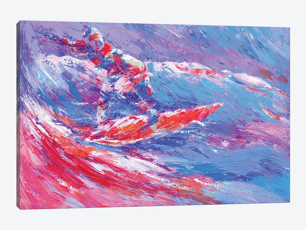 Shortboard Splash by Gerardo Segismundo 1-piece Canvas Print