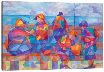 Where's The Fish Canvas Art Print - Gerardo Segismundo