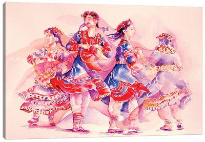 Cultural Dancers From Orient Canvas Art Print - Gerardo Segismundo