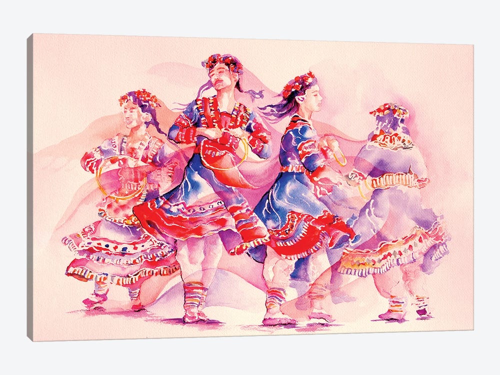 Cultural Dancers From Orient by Gerardo Segismundo 1-piece Canvas Wall Art