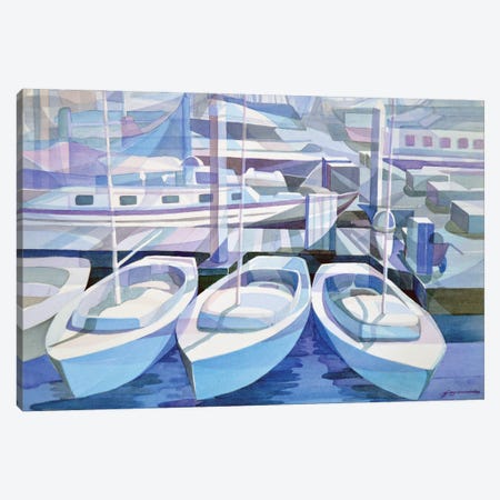 Marina In Blue Canvas Print #GSM63} by Gerardo Segismundo Canvas Art Print