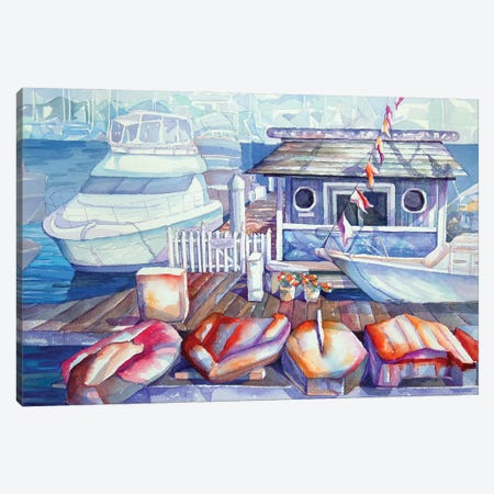 Ventura Harbor Rental Canvas Print #GSM76} by Gerardo Segismundo Art Print
