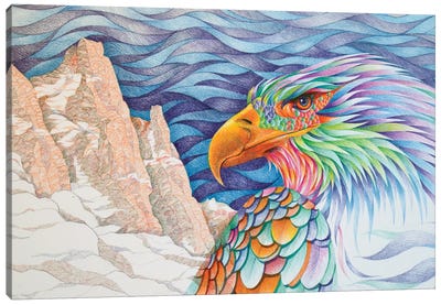 Fearless Raptor No Hesitation Canvas Art Print - Buzzard & Hawk Art