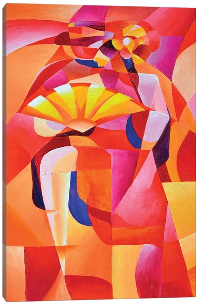 Cubism Dancer Canvas Art Print - Gerardo Segismundo