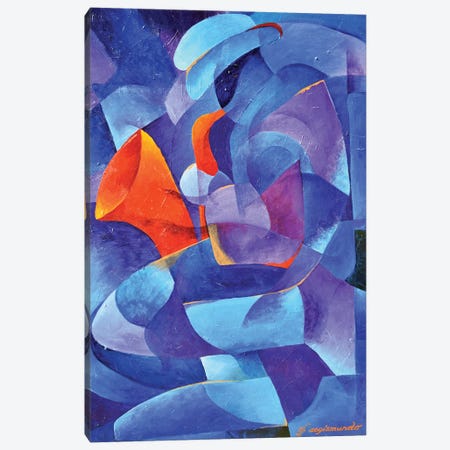 Cubist Saxophonist Canvas Print #GSM81} by Gerardo Segismundo Canvas Print