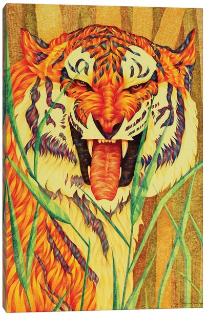 Tiger's Rage Canvas Art Print - Gerardo Segismundo