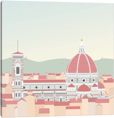 Travel Europe--Firenze Canvas Art Print - Coral in Focus 