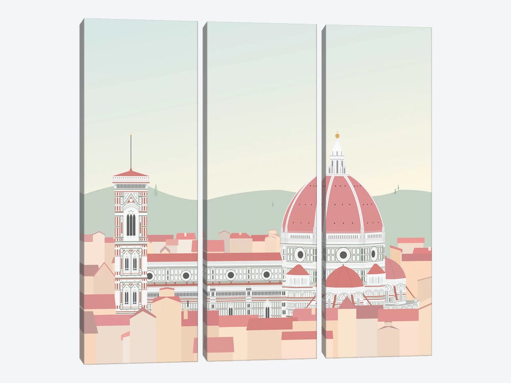 Travel Europe--Firenze by Gurli Soerensen 3-piece Canvas Wall Art