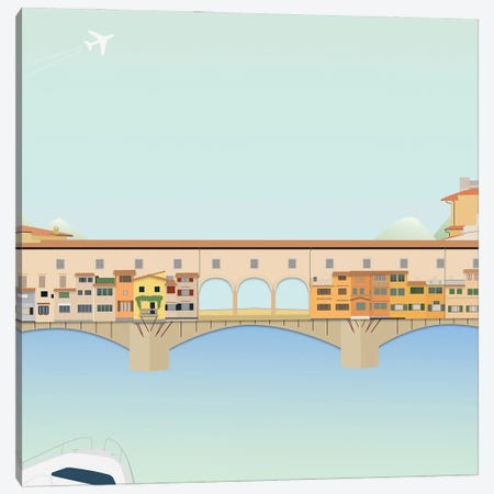 Travel Europe--Ponte Vecchio Canvas Print #GSO9} by Gurli Soerensen Canvas Artwork