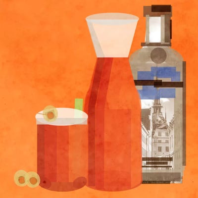 Classic Bloody Mary by 5by5collective metal wall art