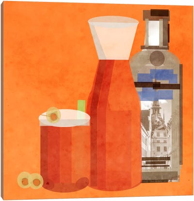 Classic Bloody Mary Canvas Art Print - Vodka Art