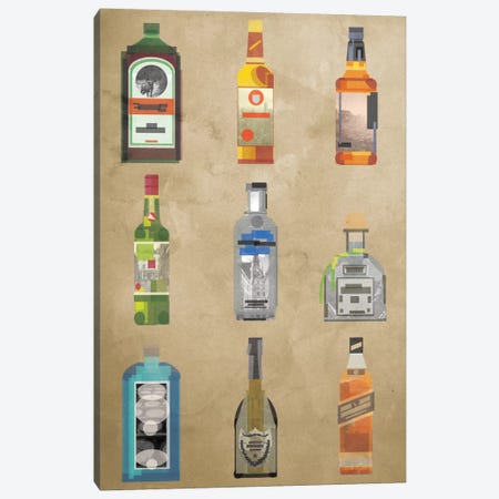 Liquor Bottles Canvas Print #GSP14} by 5by5collective Canvas Art
