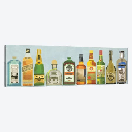 Liquor Bottles Pano Canvas Print #GSP15} by 5by5collective Canvas Artwork