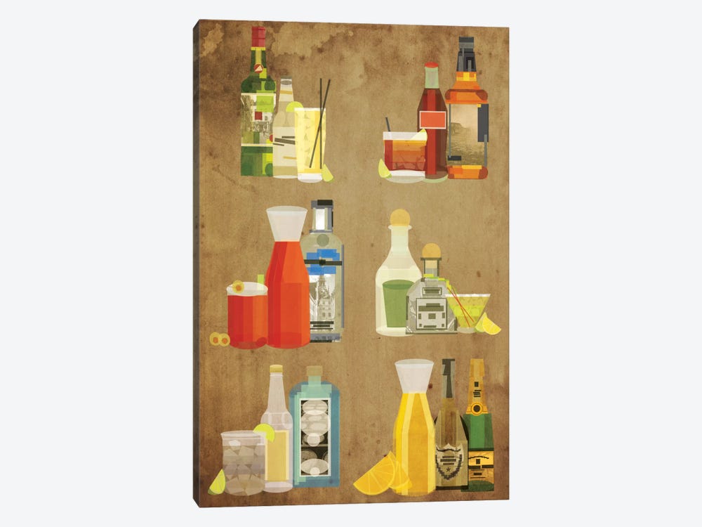 Classic Cocktails by 5by5collective 1-piece Art Print
