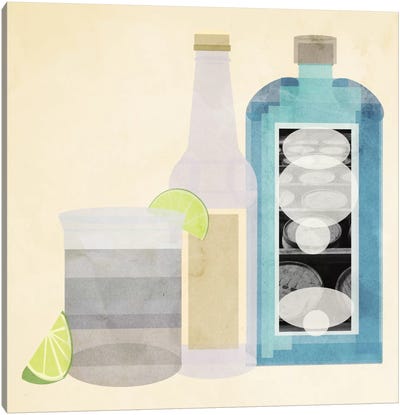 Gin & Tonic Canvas Art Print - Gin Art