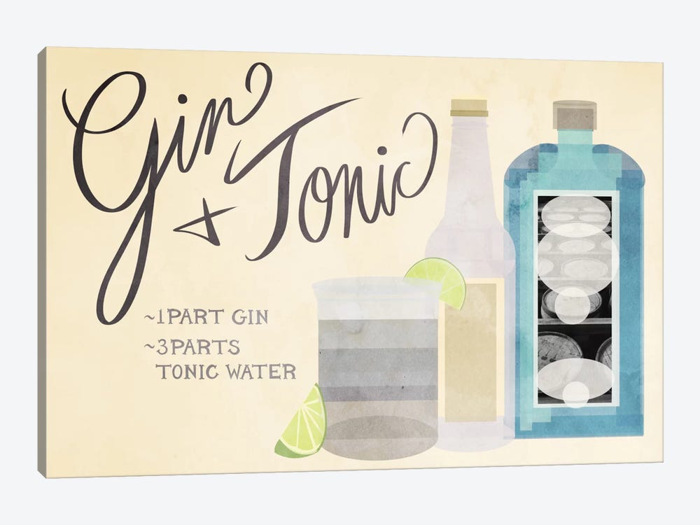 How to Create a Gin & Tonic by 5by5collective 1-piece Canvas Art