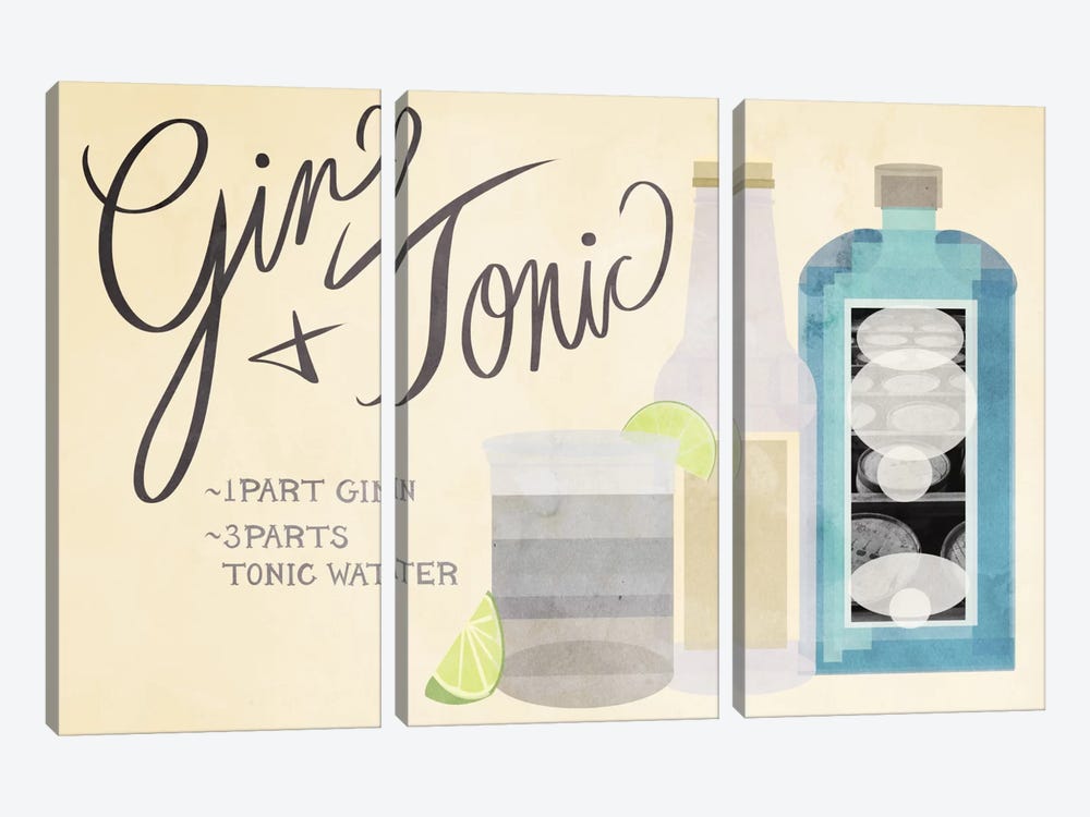 How to Create a Gin & Tonic by 5by5collective 3-piece Canvas Art