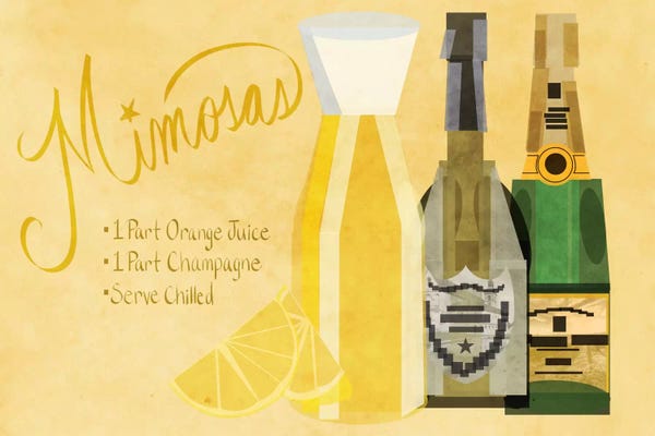 Food & Drink Posters: How to Create a Mimosa by 5by5collective