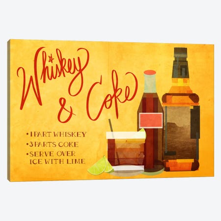 How to Create a Whiskey & Coke Canvas Print #GSP21} by 5by5collective Canvas Wall Art