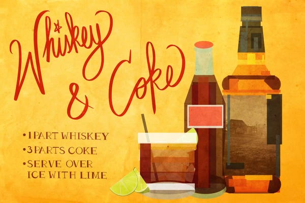 Food & Drink Posters: How to Create a Whiskey & Coke by 5by5collective