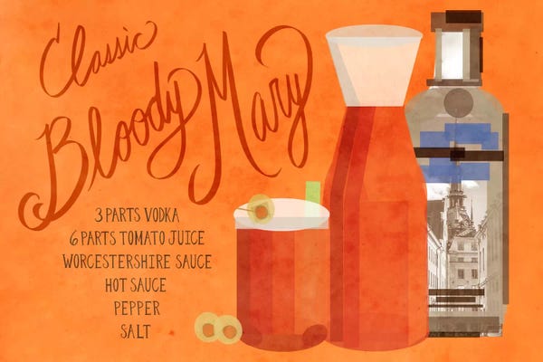 Food & Drink Posters: How to Create a Classic Bloody Mary by 5by5collective