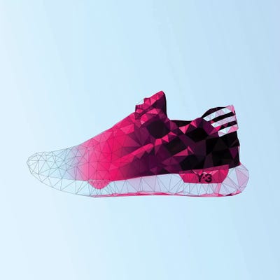 Y-3 Qasa Racer: Cotton Candy by 5by5collective framed canvas print