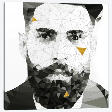 Geo Beard In Black And White Canvas Print #GSS22} by 5by5collective Canvas Art Print