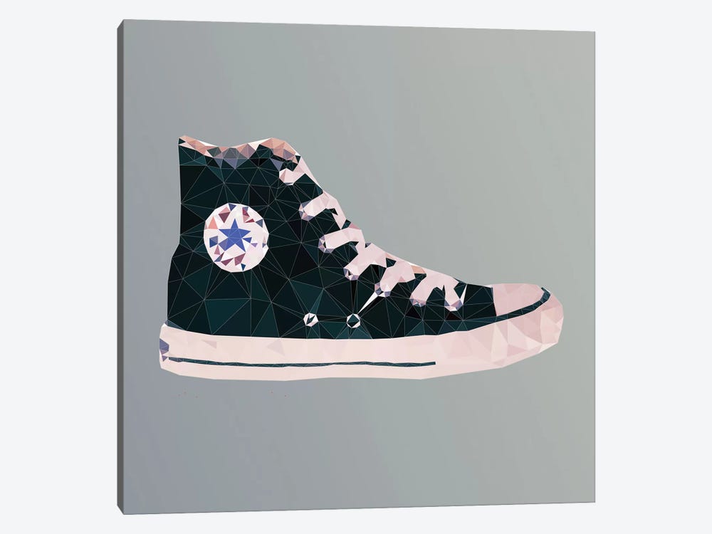 Chuck Taylor All-Stars: Black by 5by5collective 1-piece Canvas Print