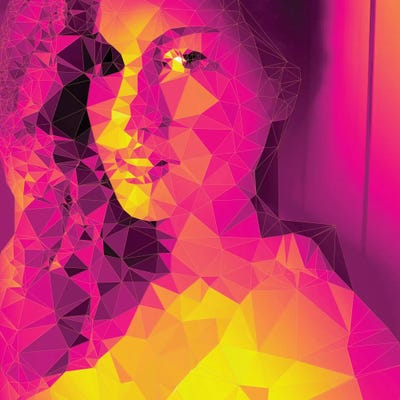 Collision of Looks by 5by5collective framed canvas print