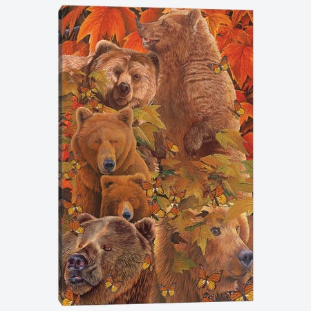 Bears Are There Canvas Print #GST122} by Graeme Stevenson Canvas Artwork