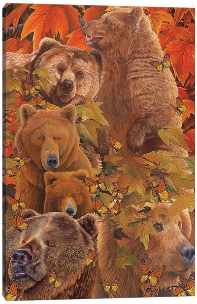 Bears Are There Canvas Art Print - Brown Bear Art