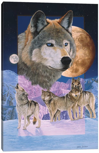 Blue Moon Canvas Art Print - Graeme Stevenson