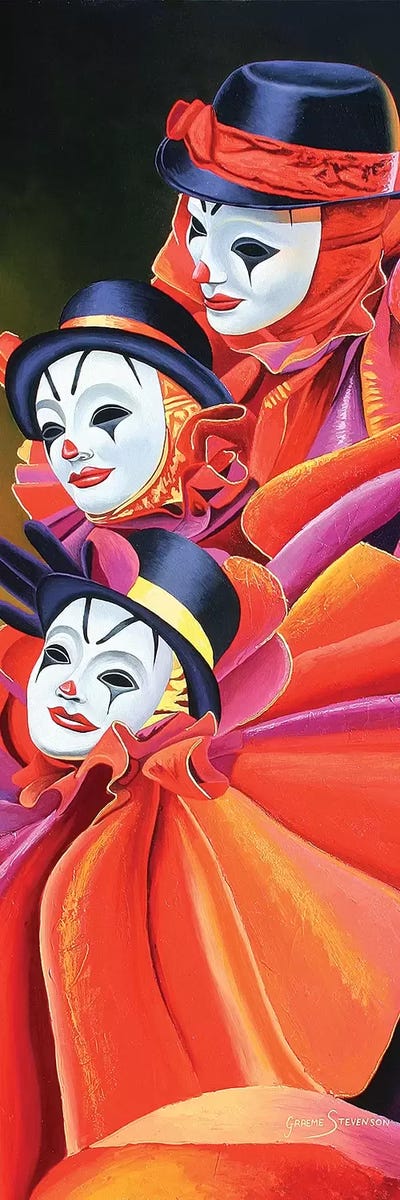 Carnival Clown by Graeme Stevenson acrylic art print
