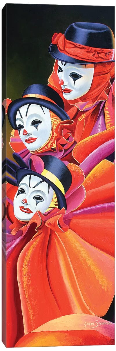 Carnival Clown Canvas Art Print - Graeme Stevenson