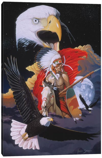 Eagle Warrior Canvas Art Print - Graeme Stevenson