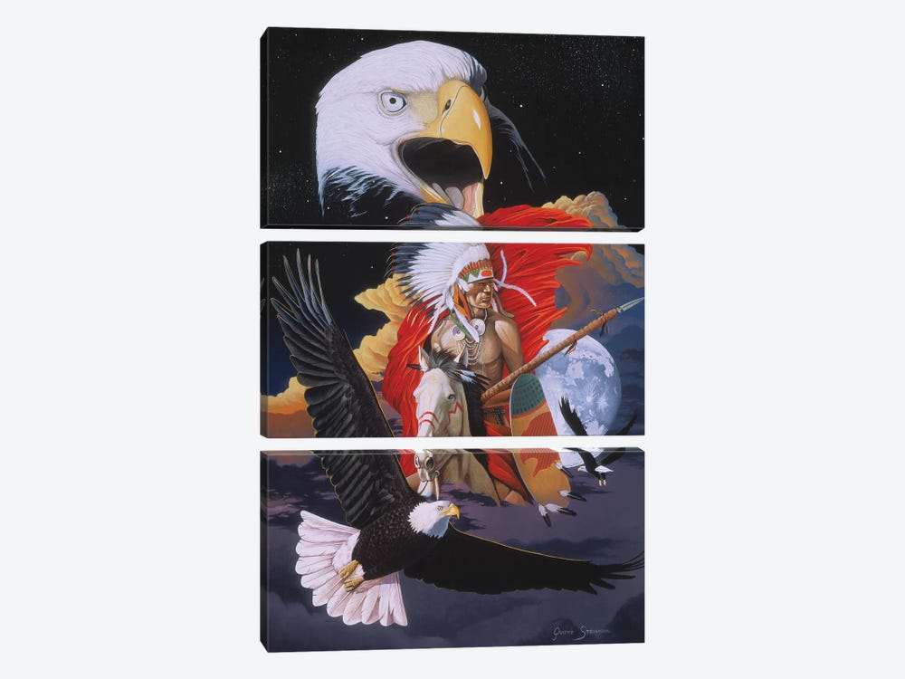Eagle Warrior by Graeme Stevenson 3-piece Canvas Print