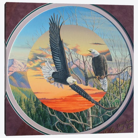 Eagles Canvas Print #GST161} by Graeme Stevenson Canvas Art