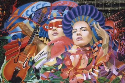 Is That You Mozart I by Graeme Stevenson multi panel art