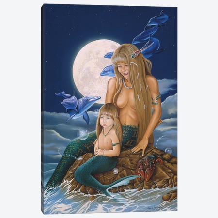 Mermaids Canvas Print #GST215} by Graeme Stevenson Art Print