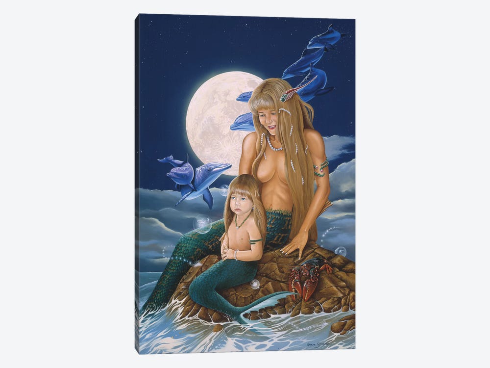 Mermaids by Graeme Stevenson 1-piece Canvas Art Print