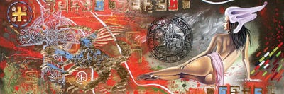 Temptress Of The Templers by Graeme Stevenson multi panel art