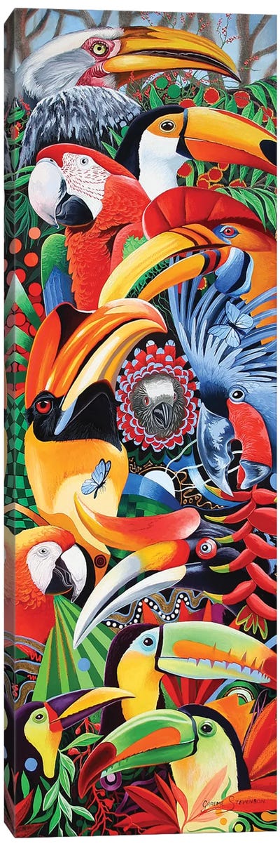 Heads Up Canvas Art Print - Parrot Art